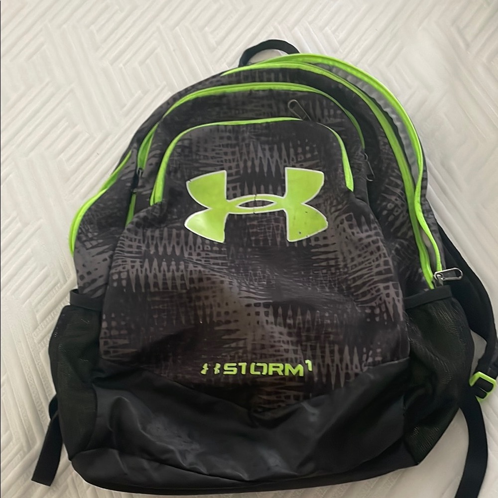Under Armour Neon Green and Black Backpack
